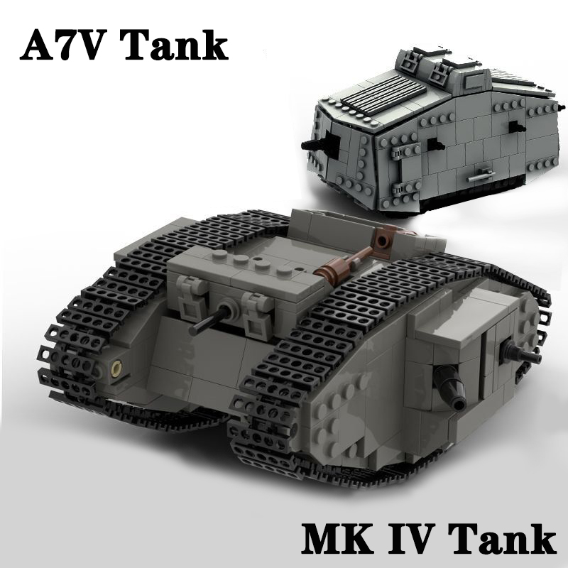 Kids Education In Germany - Heißer Verkauf: Deutscher Militär-A7V-Kampfpanzer-Bausatz, MK IV
