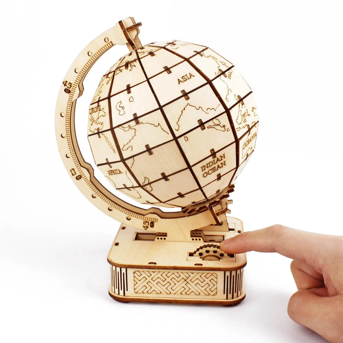 Puzzle Map World - 3D-Globus, Holzpuzzle, Spielzeug, mechanisch, zum Zusammenbauen,