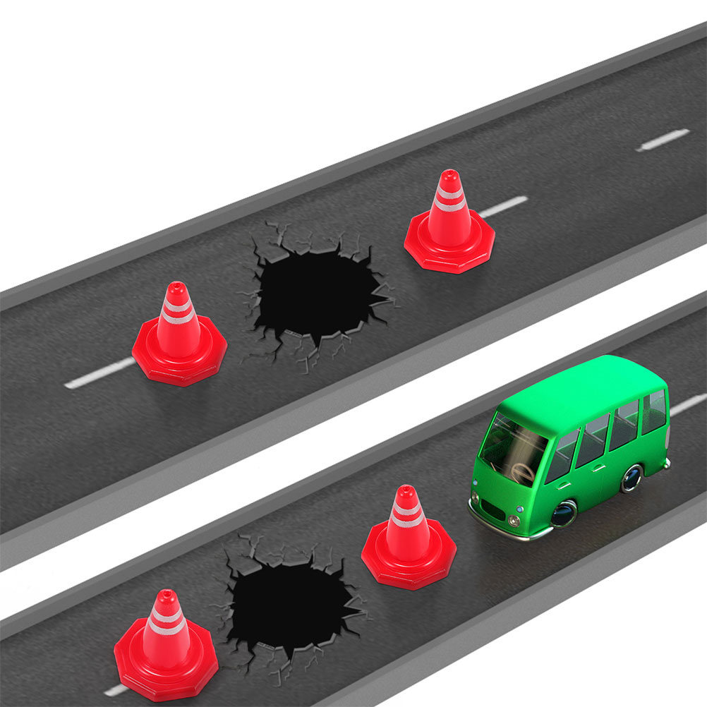 Kids Education In Us - 24 Stück Mini-Verkehrskegel aus rotem PP-Material,