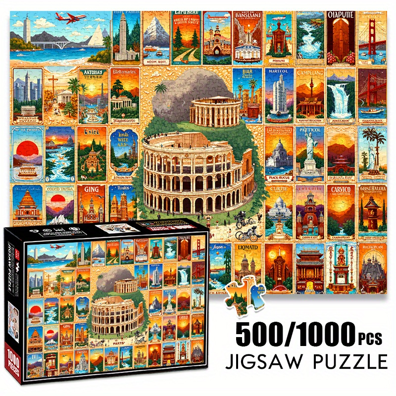 500/1000 stücke Papier Puzzle  – Puzzle Map World Bewertung und Preis