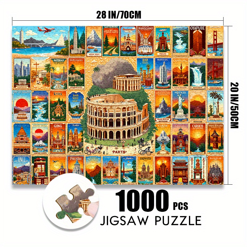 500/1000 stücke Papier Puzzle  – Puzzle Map World Bewertung und Preis