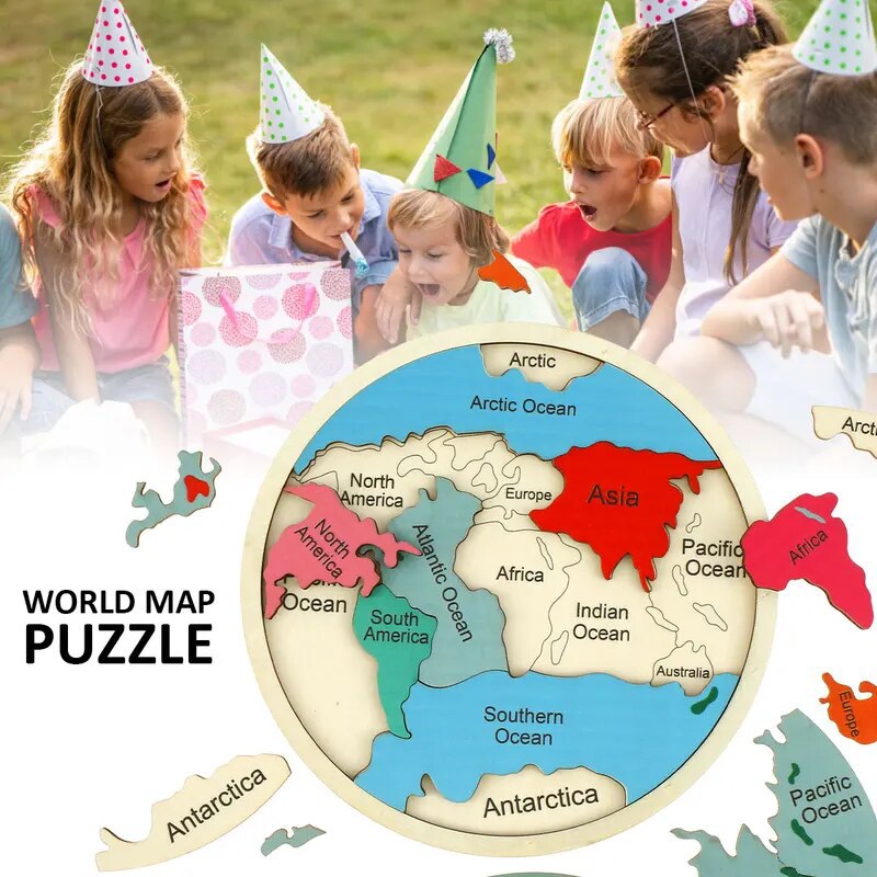 Holzfarbiges Weltkarten-Puzzle – Puzzle Map World Bewertung und Preis
