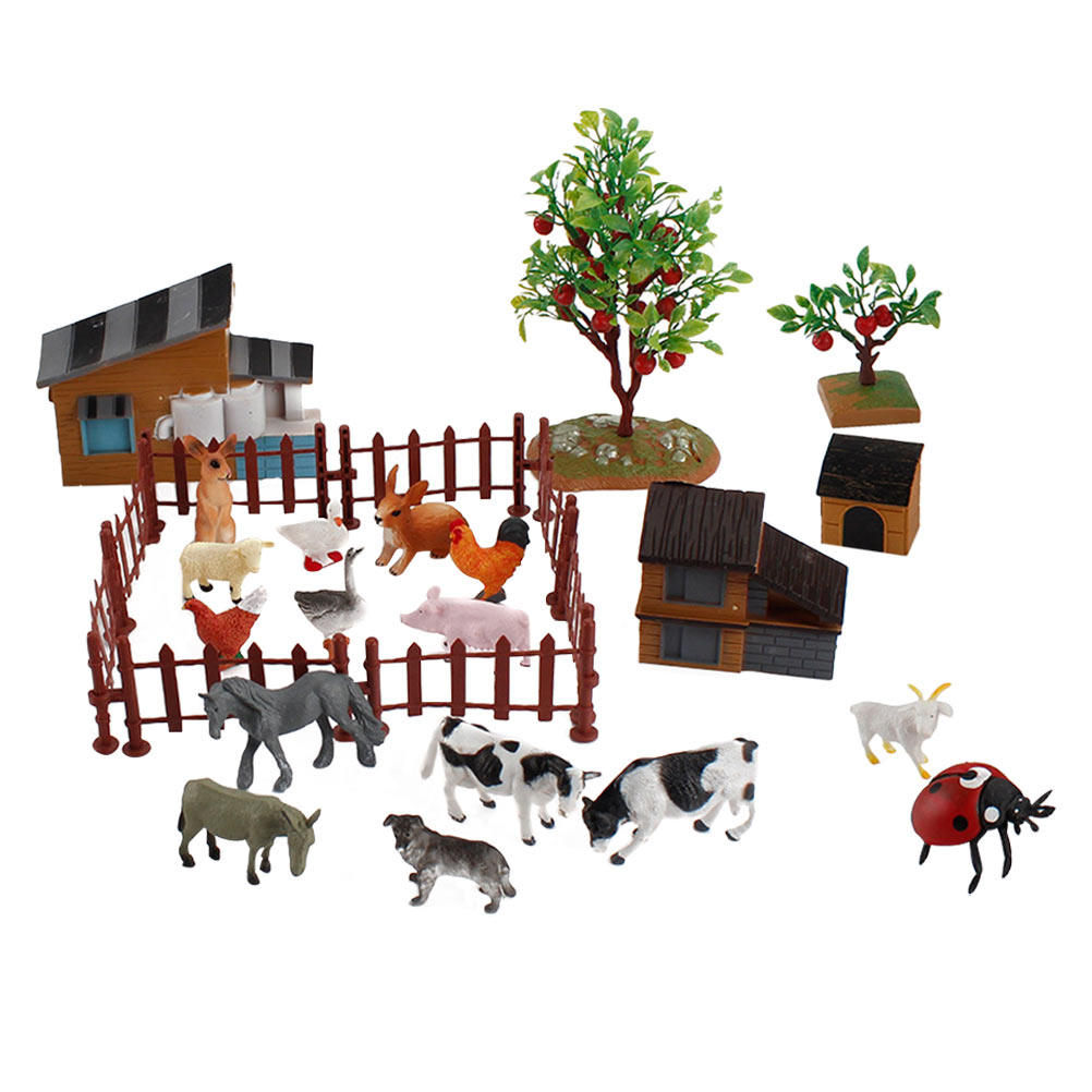 1 Set Mini-Bauernhof-Tierfigur – Kids Education In Us Bewertung und Preis