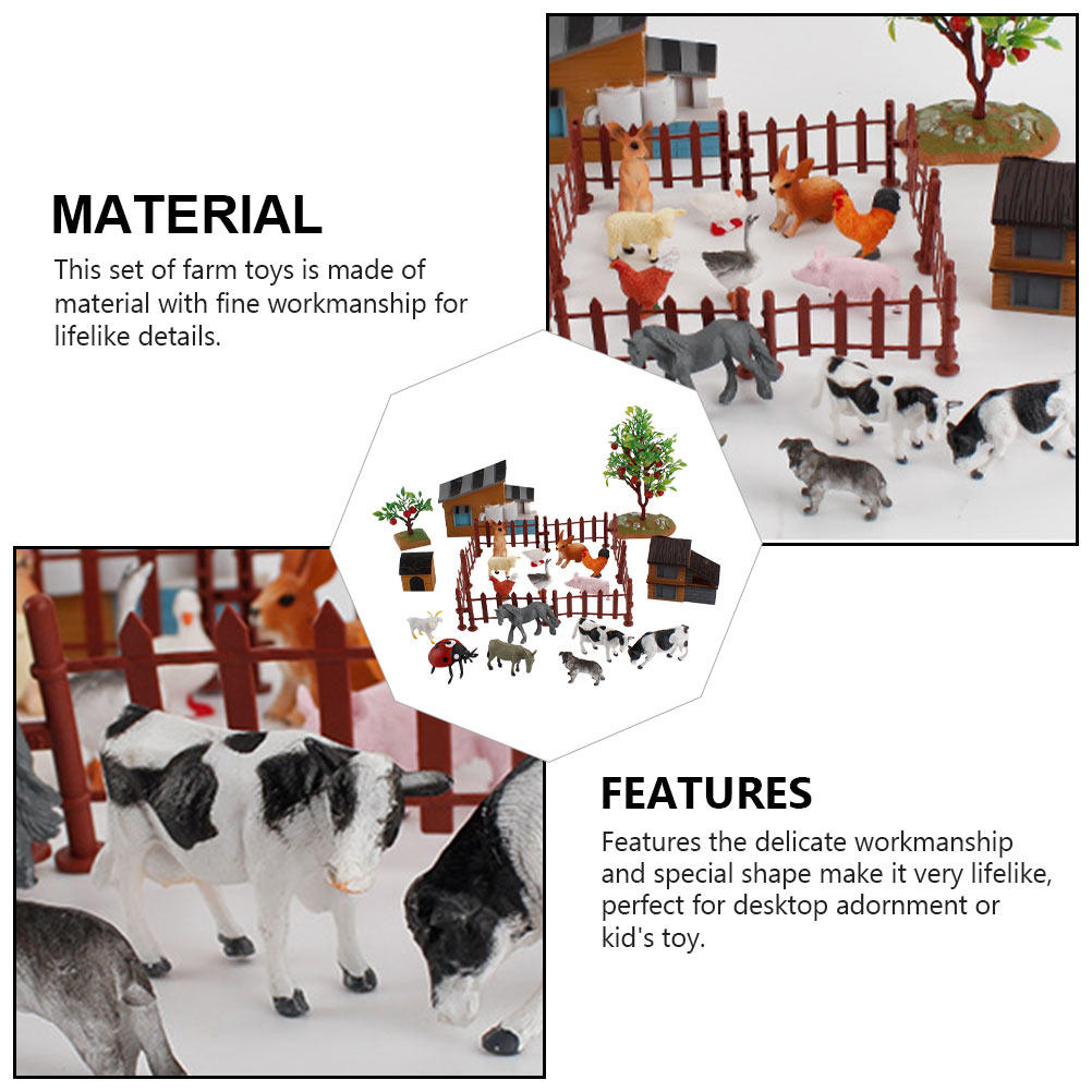 1 Set Mini-Bauernhof-Tierfigur – Kids Education In Us Bewertung und Preis