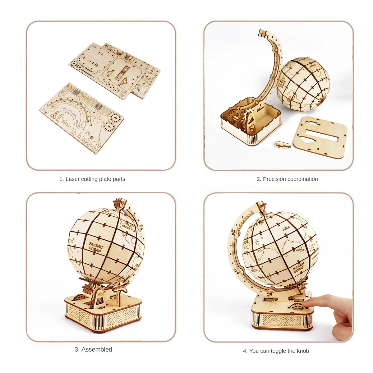 3D-Globus, Holzpuzzle, Spielze – Puzzle Map World Bewertung und Preis