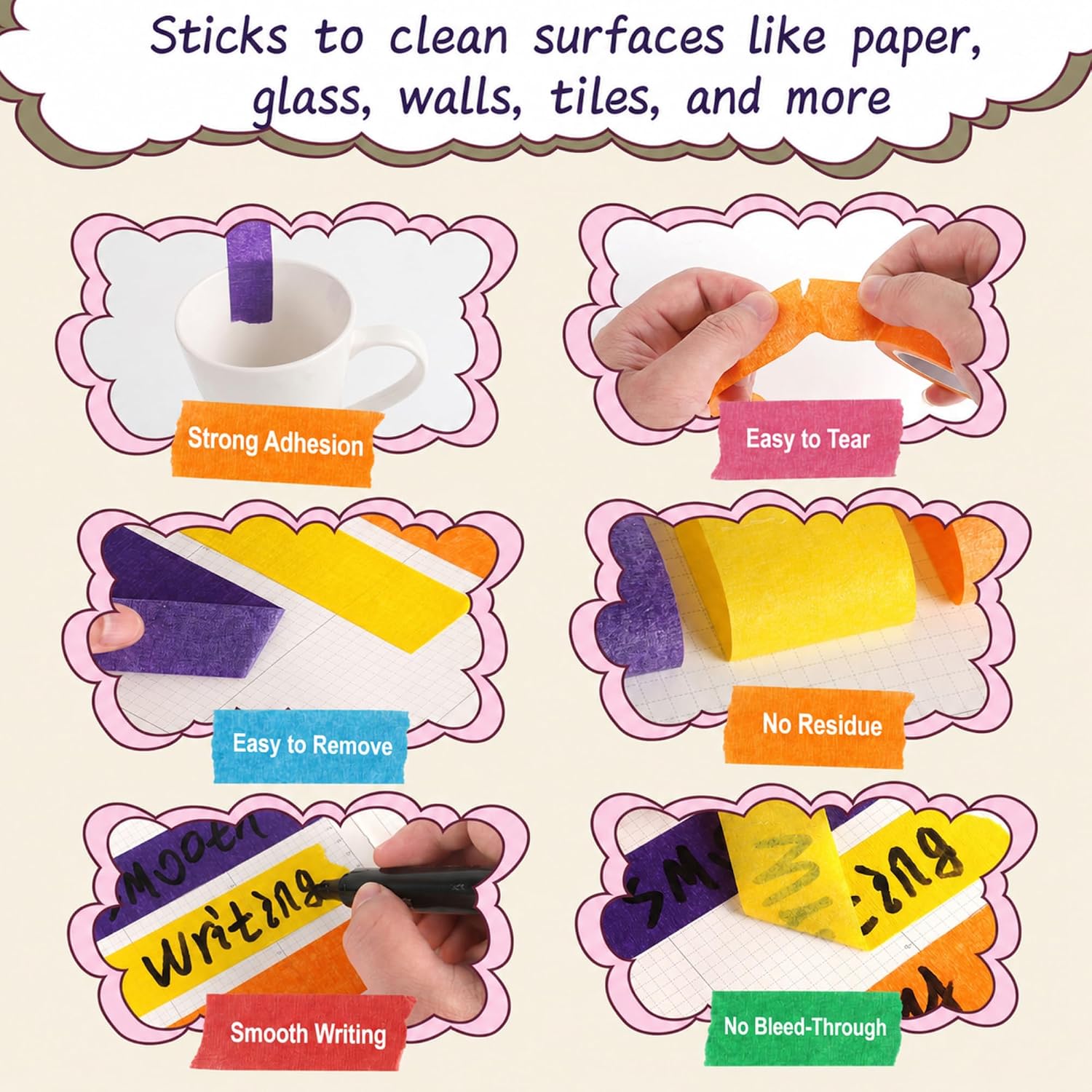 7-Farben-Abdeckband, rückstand – Kids Education Wallpaper Bewertung und Preis