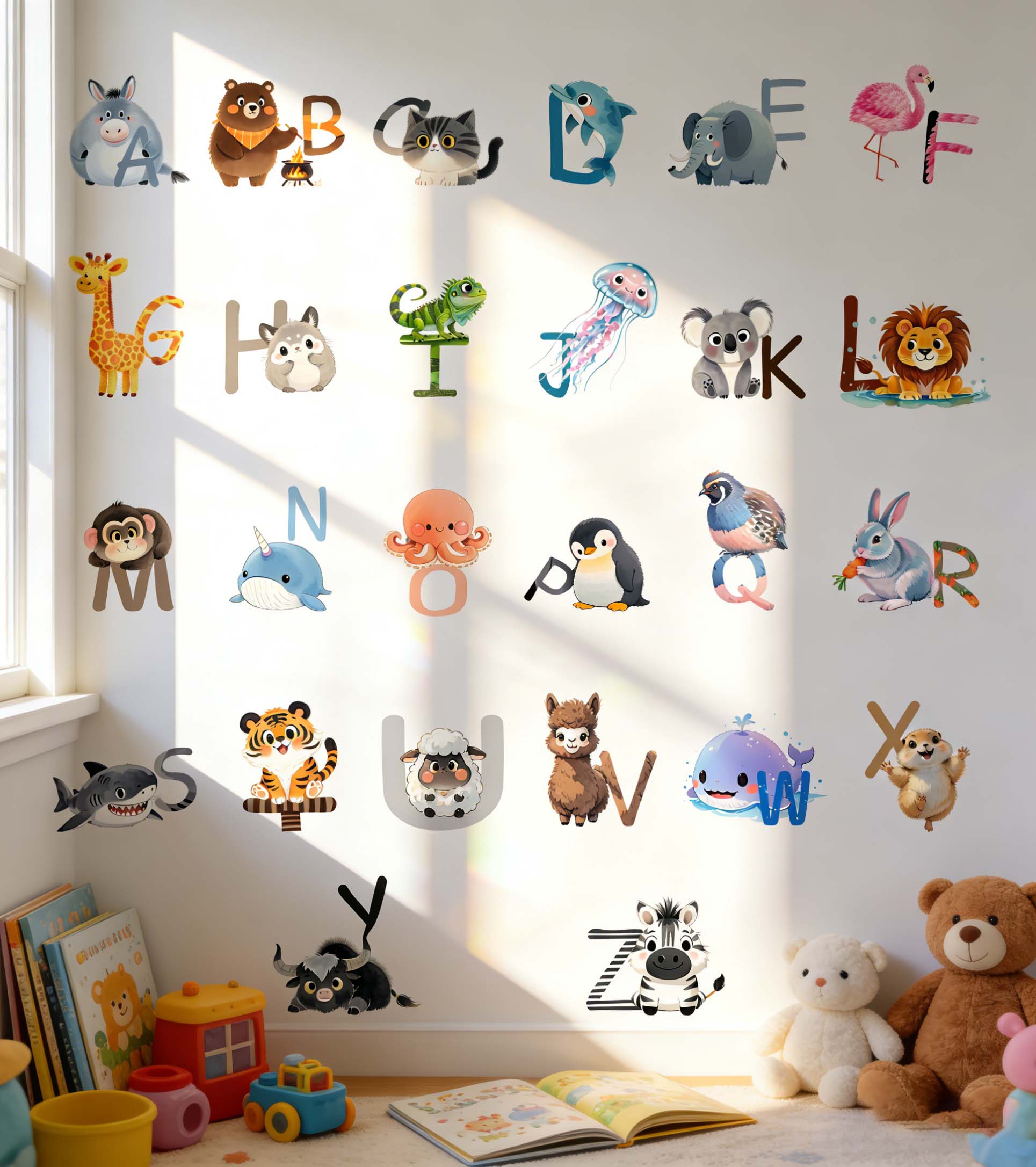 26 Buchstaben Englisches Alpha – Kids Education Wallpaper Bewertung und Preis
